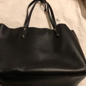 Coach Black Leather Tote Bag